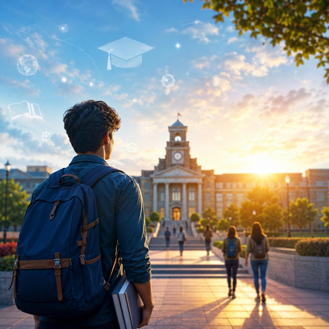 Students on campus